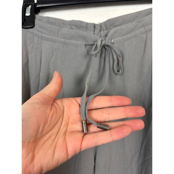 Eileen Fisher Grey Silk Draw String Straight Leg Comfortable Pants Large - Picture 8 of 9